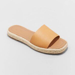 Women's Maren Wide Width Square Toe Espadrille Slide Sandals - Universal Thread
